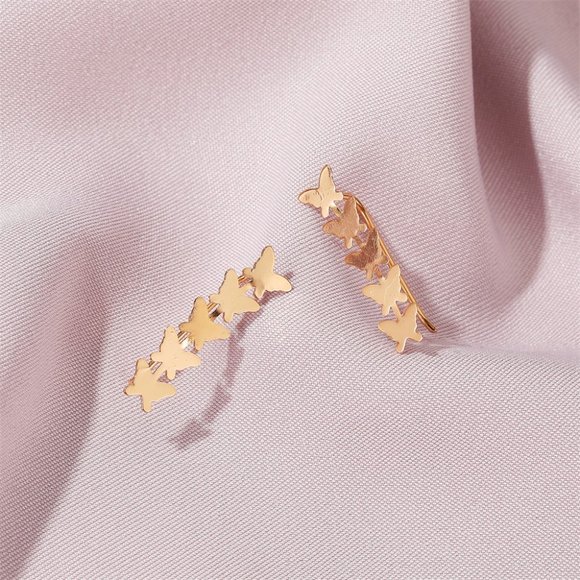 Lagom Studio Jewelry - Butterfly Ear Cuff Earring Metal Boho Chic